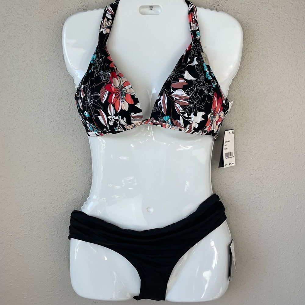 NWT Kenneth Cole New York Bikini and Swim Bottoms Size M 34 B/C